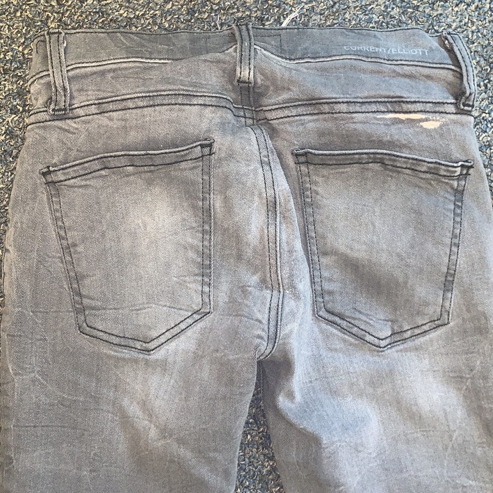 Current / Elliott Y2K lowrise Jeans Gray Skinny Stretch Denim size 24 - Picture 8 of 12